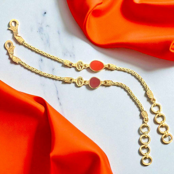 Extremely Rare Sea Glass Gold Vermeil Dainty Link Bracelets - Ocean Soul