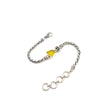 Textured Yellow Sea Glass on the Dainty Adjustable Bracelet - Ocean Soul