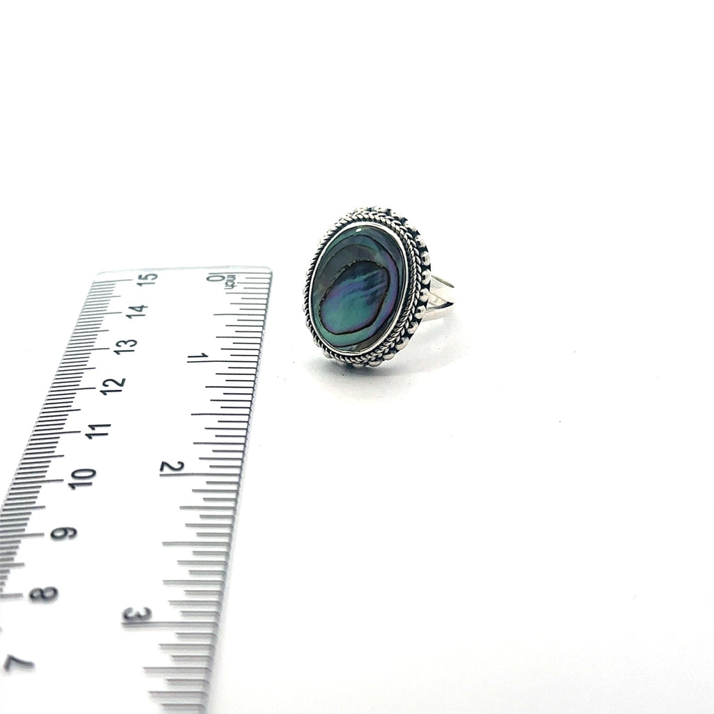 Abalone Shell Bali Statement Rings - Ocean Soul