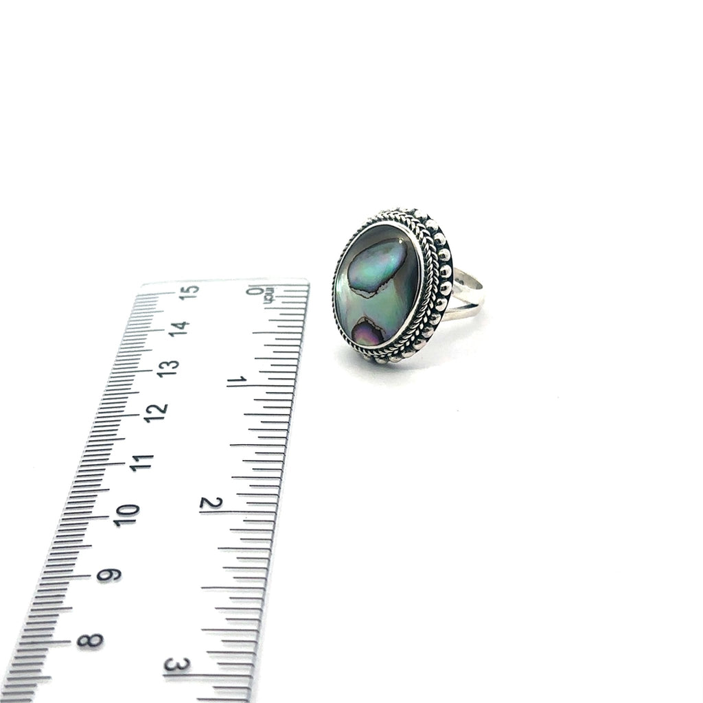 Abalone Shell Bali Statement Rings - Ocean Soul