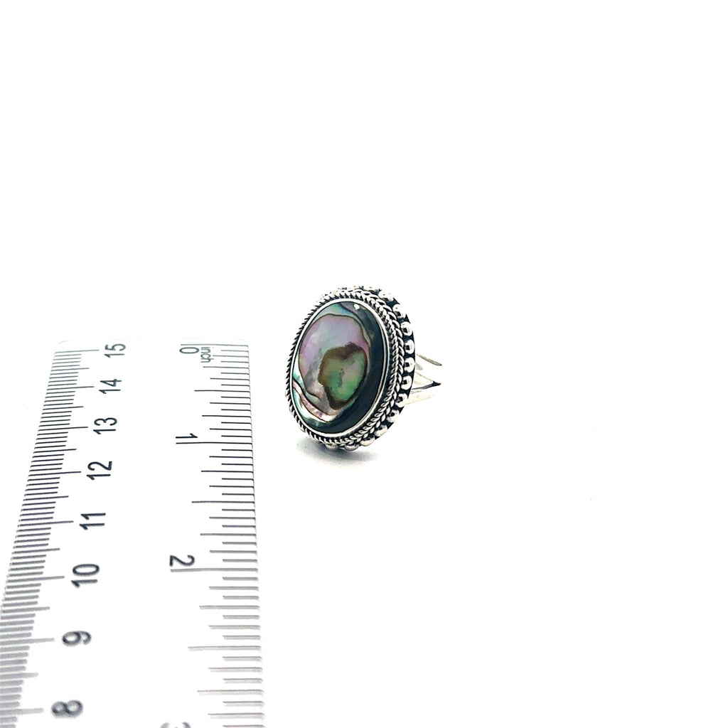 Abalone Shell Bali Statement Rings - Ocean Soul
