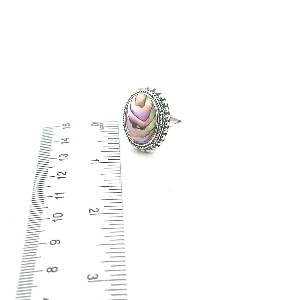 Abalone Shell Bali Statement Rings - Ocean Soul