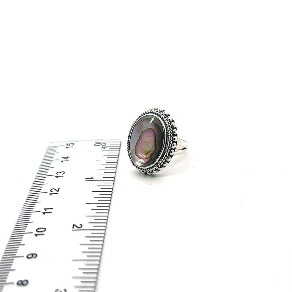 Abalone Shell Bali Statement Rings - Ocean Soul