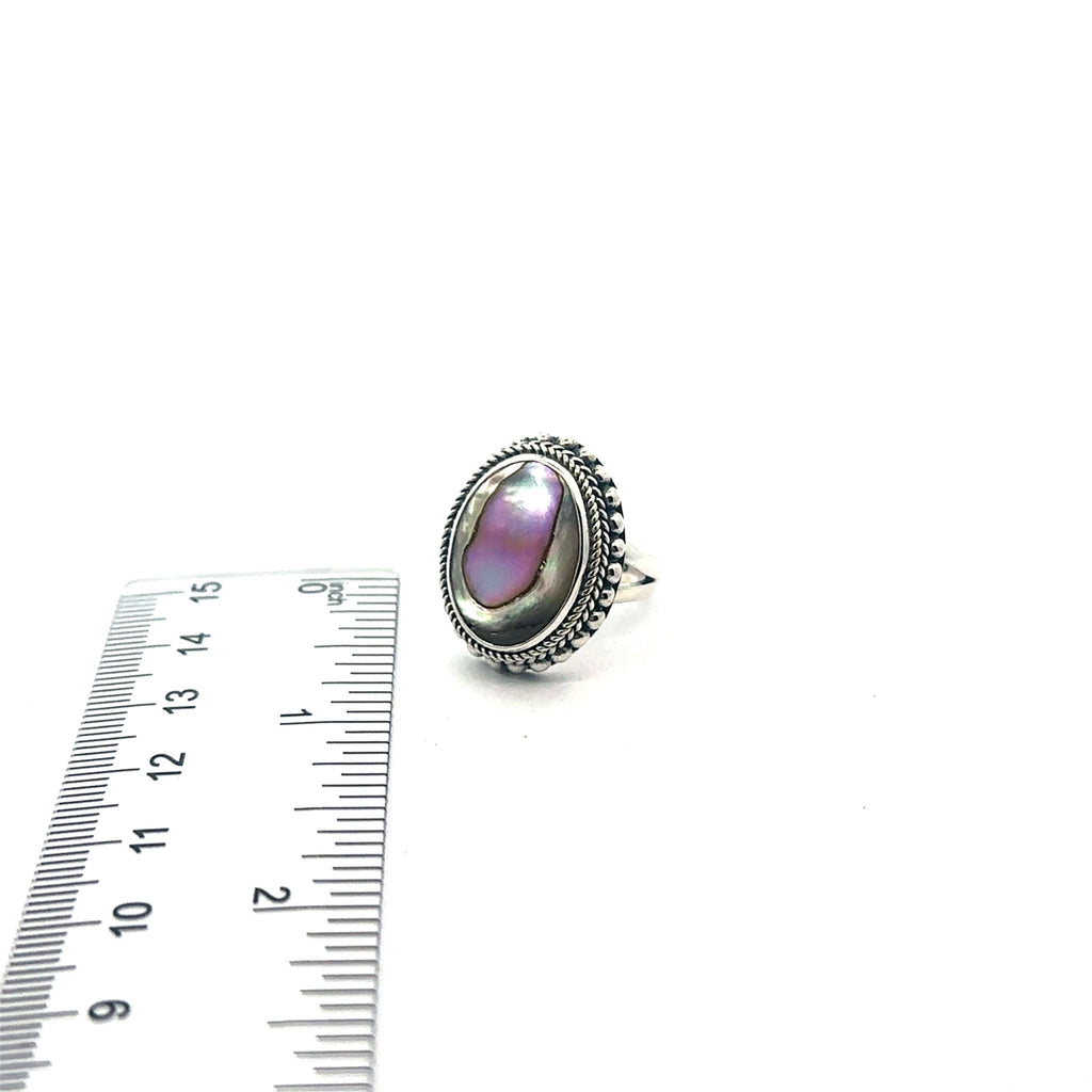 Abalone Shell Bali Statement Rings - Ocean Soul