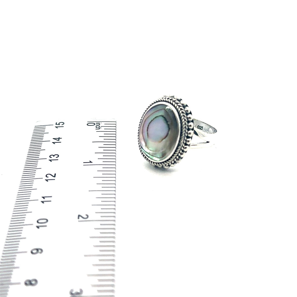 Abalone Shell Bali Statement Rings - Ocean Soul