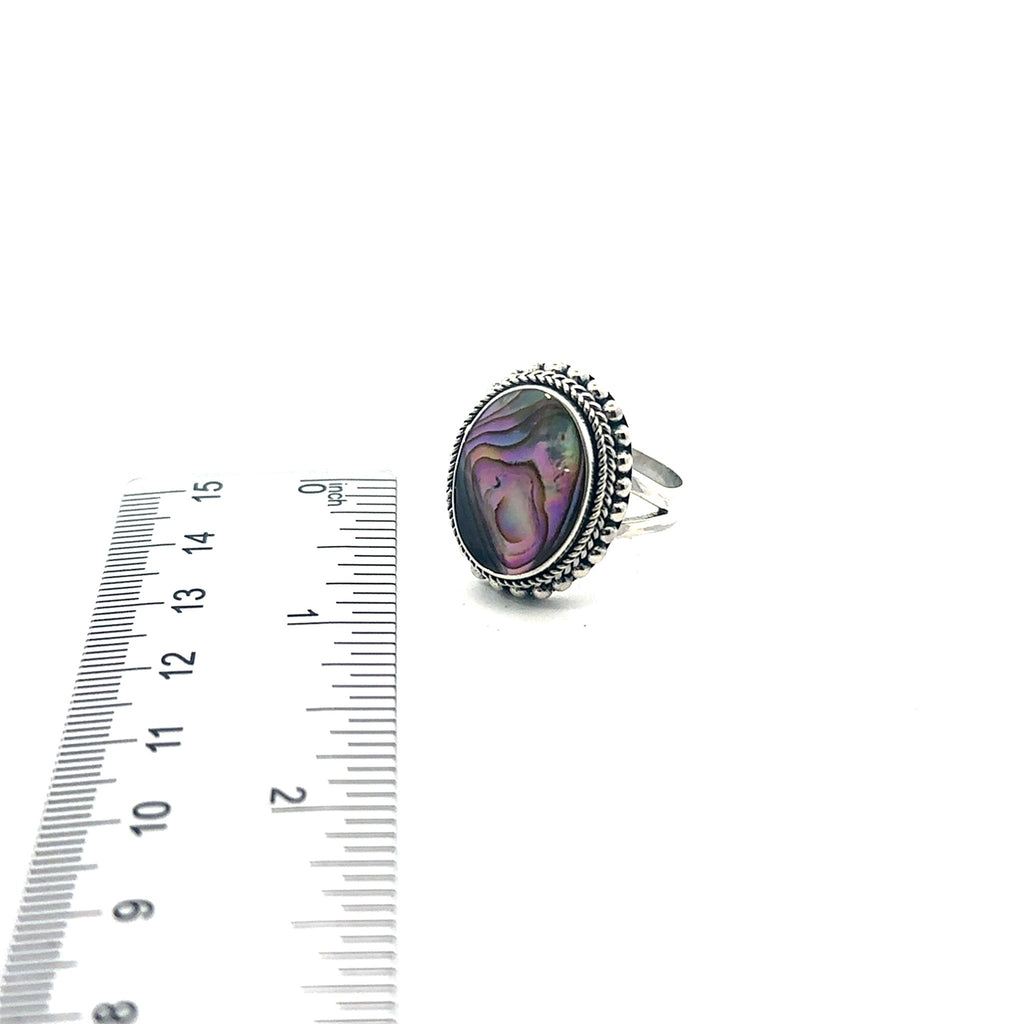 Abalone Shell Bali Statement Rings - Ocean Soul