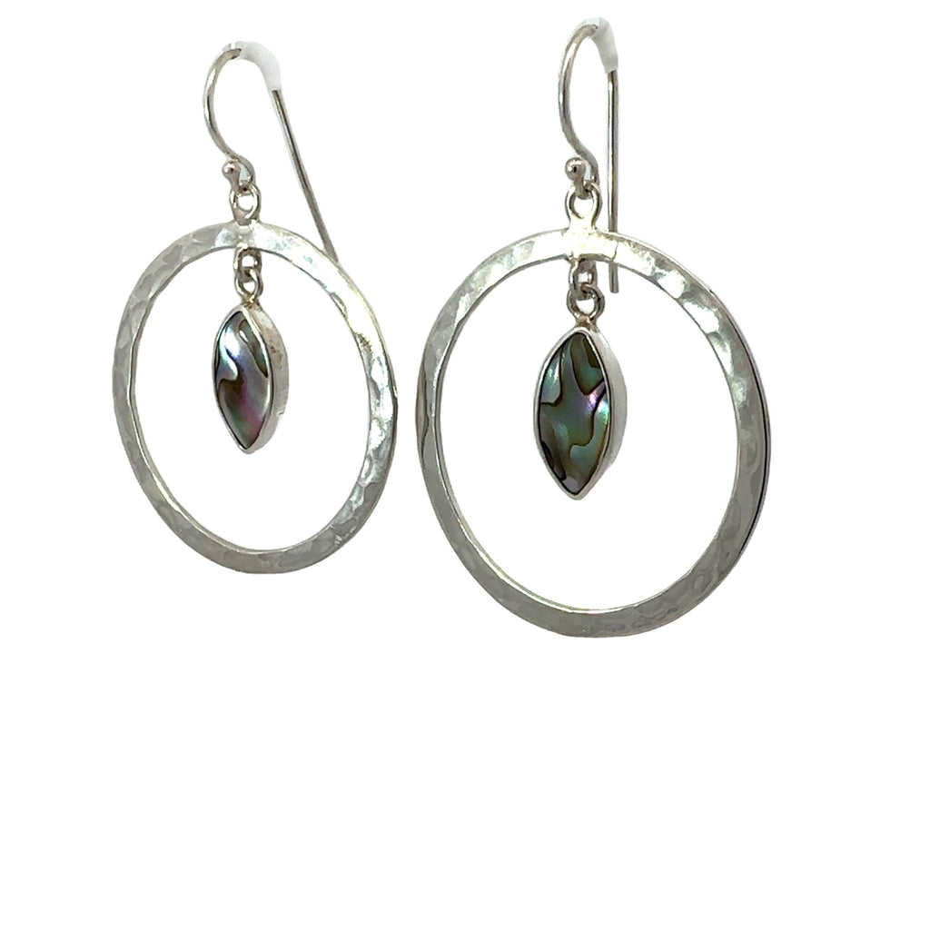 Abalone Vesica Earrings - Ocean Soul