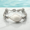 Albino Nutmeg on the Triple Tigertail Adjustable Bracelet - Ocean Soul