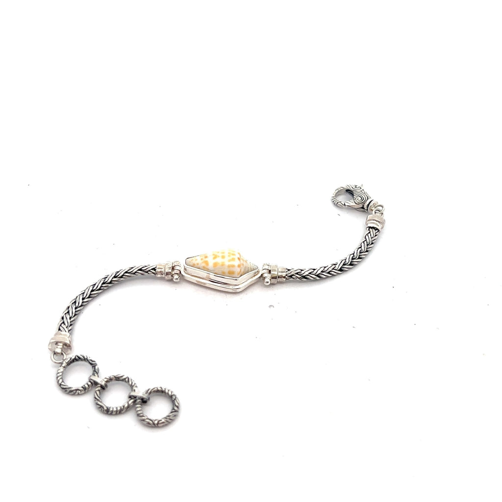 Alphabet Cone on the Romano Adjustable Bracelet - Ocean Soul