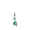 Aqua Sea Glass and Pottery Pendant - Ocean Soul