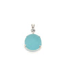 Aqua Sea Glass Pendant - Ocean Soul