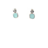 Aqua Sea Glass Post Earrings - Ocean Soul