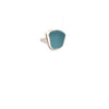 Aqua Sea Glass Statement Ring - Size 6 - Ocean Soul