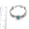 Aqua Sea Glass Triple Tigertail Bracelet - Ocean Soul