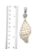 Banded Tulip OS Carved Bail Pendant - Ocean Soul