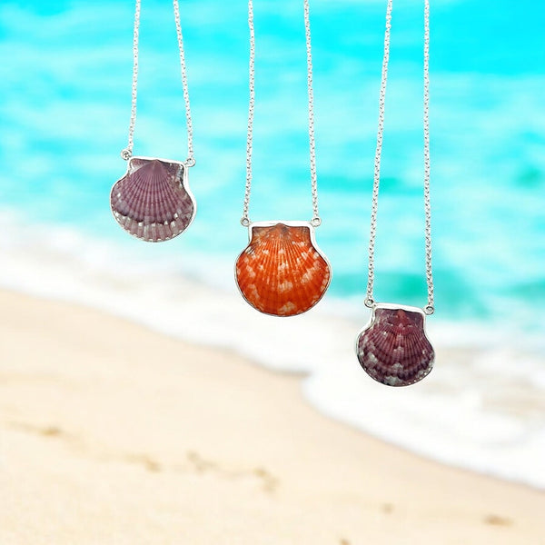 Calico Scallop Dainty Adjustable Necklace - Ocean Soul