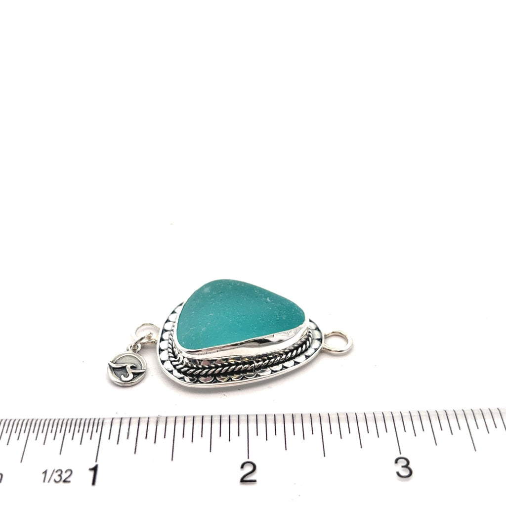 Chunky Aqua Sea Glass Bali Dot Soul Center - Ocean Soul