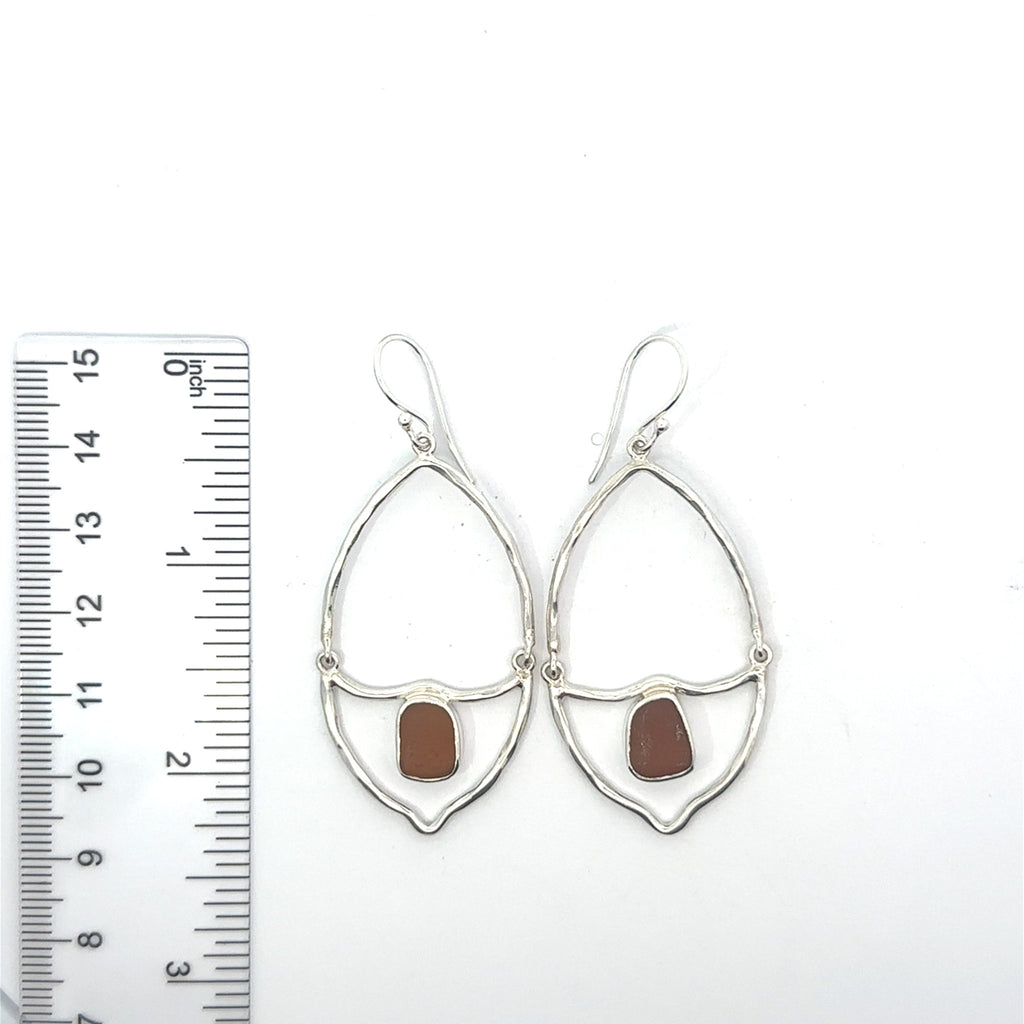 Common Sea Glass Almond Shaped Earrings - Ocean Soul