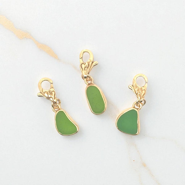 Common Sea Glass Gold Vermeil Charms - Ocean Soul