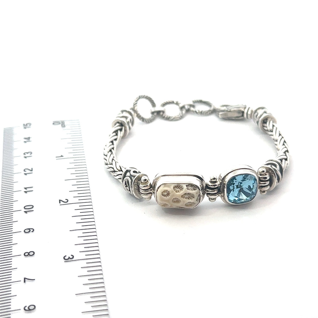 Coral & Crystal Super Romano Bracelet - Ocean Soul