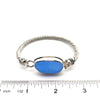 Cornflower Sea Glass Twisted Cuff Bracelet - Ocean Soul