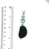 Crystal & Ultra Rare Multi Colored Sea Glass Pendant - Ocean Soul