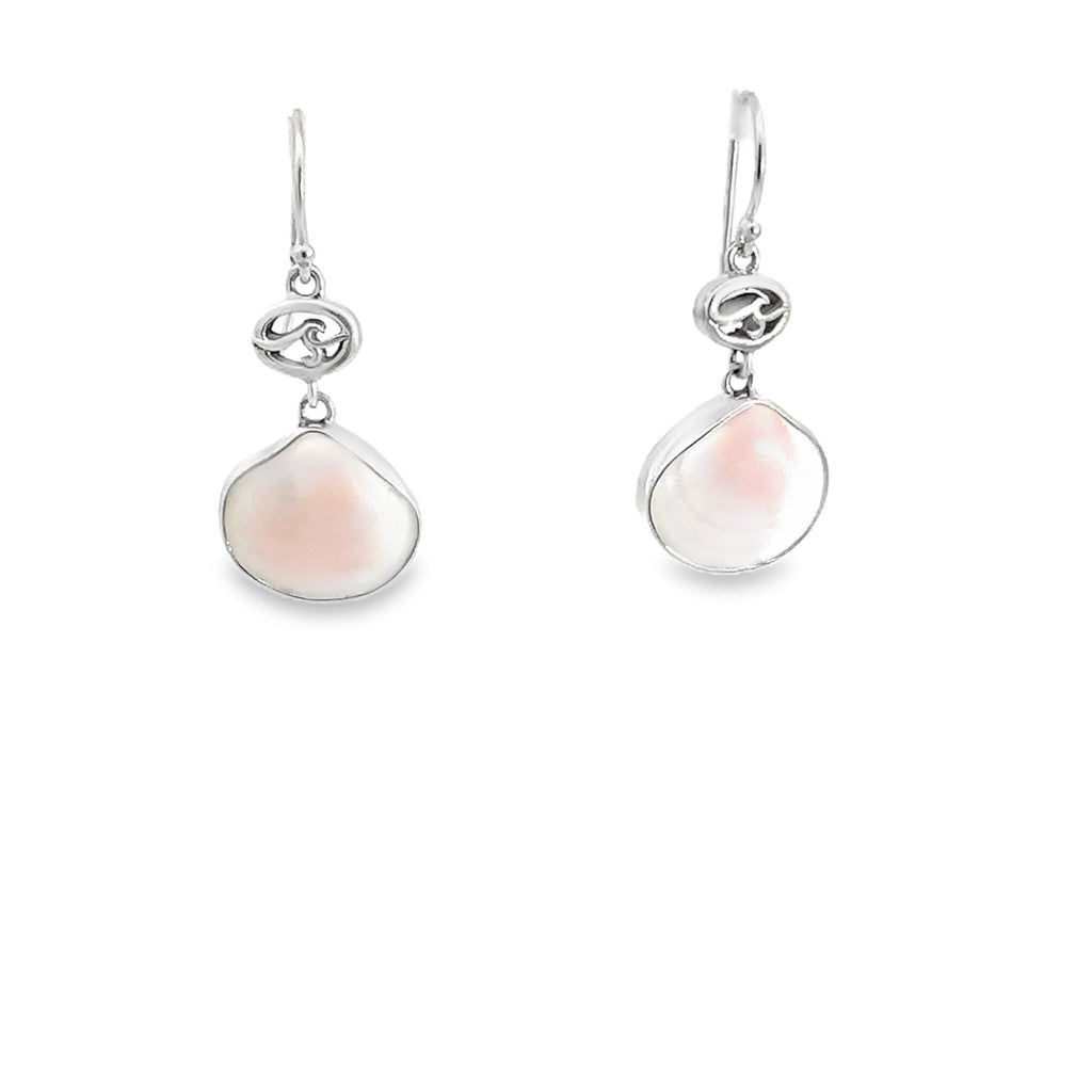 Elegant Pink Tellin Clam Shell Earrings - Ocean Soul