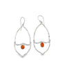 Elegant Silver Almond With Extreamly Rare Orange Seaglass - Ocean Soul