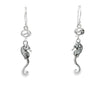 Elegant Silver Seahorse Earrings - Ocean Soul