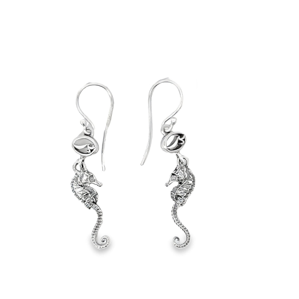 Elegant Silver Seahorse Earrings - Ocean Soul