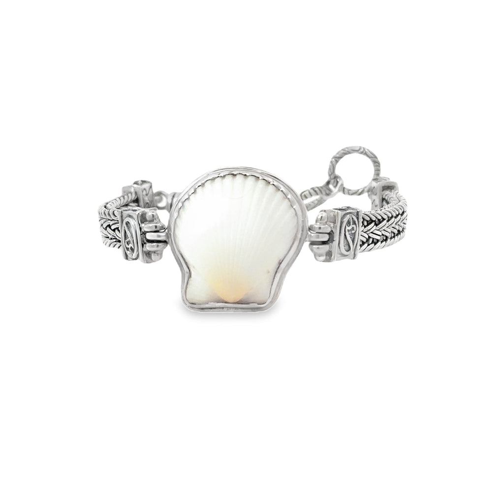 Elegant White Scallop Shell Bracelet - Ocean Soul