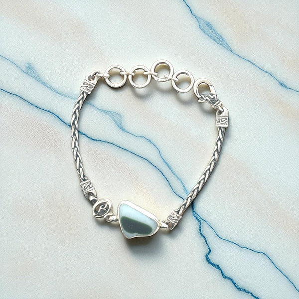 Extremely Rare Davenport Sea Glass Dainty Link Bracelets - Ocean Soul