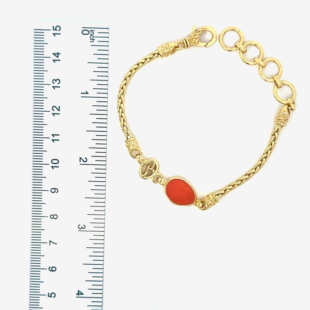 Extremely Rare Sea Glass Gold Vermeil Dainty Link Bracelets - Ocean Soul