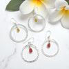 Extremely Rare Sea Glass Hammered O Earrings - Ocean Soul
