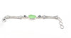 Green Sea Glass on the Triple Tigertail Adjustable Bracelet - Ocean Soul