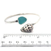 Hawaiian Hebrew Cone and Aqua Seaglass By - Pass Bracelet - Ocean Soul
