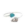 Hawaiian Hebrew Cone and Aqua Seaglass By - Pass Bracelet - Ocean Soul