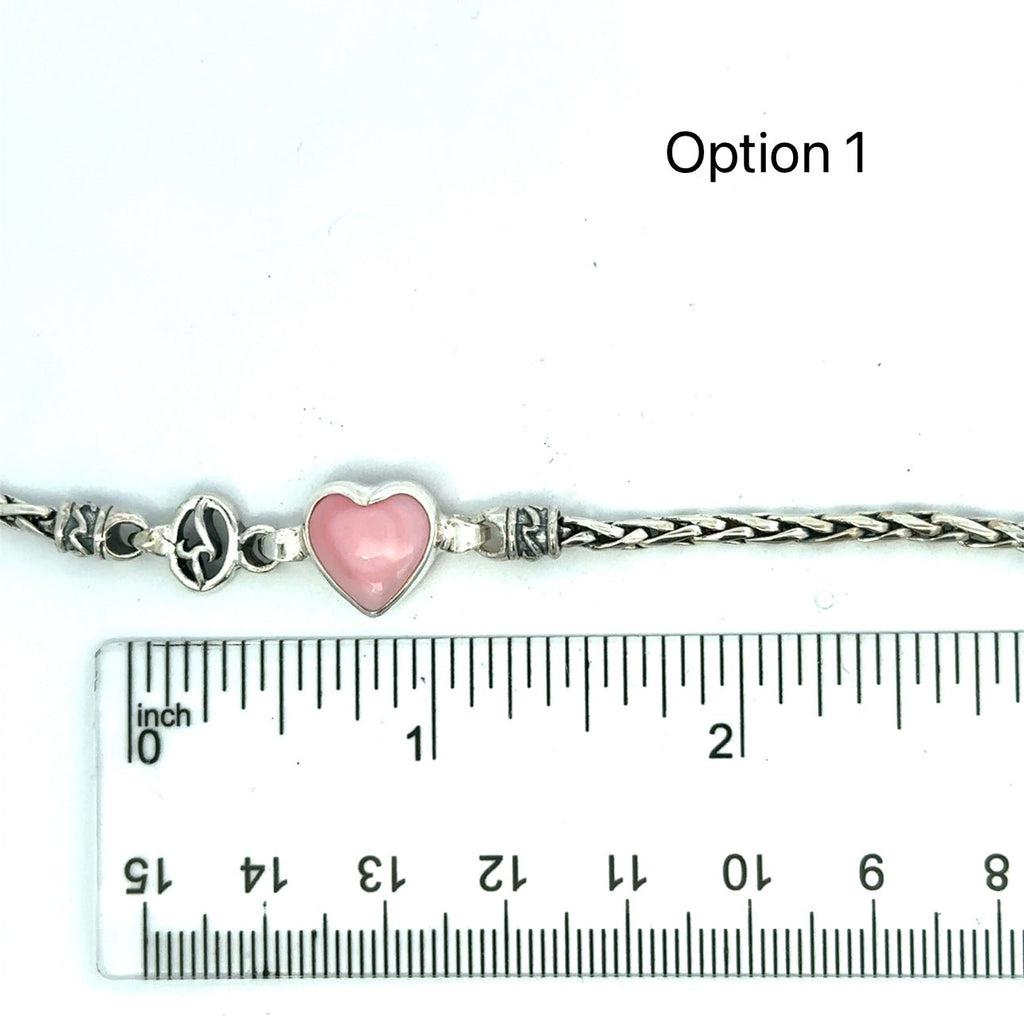 Heart Shaped Queen Conch Dainty Link Bracelet - Ocean Soul