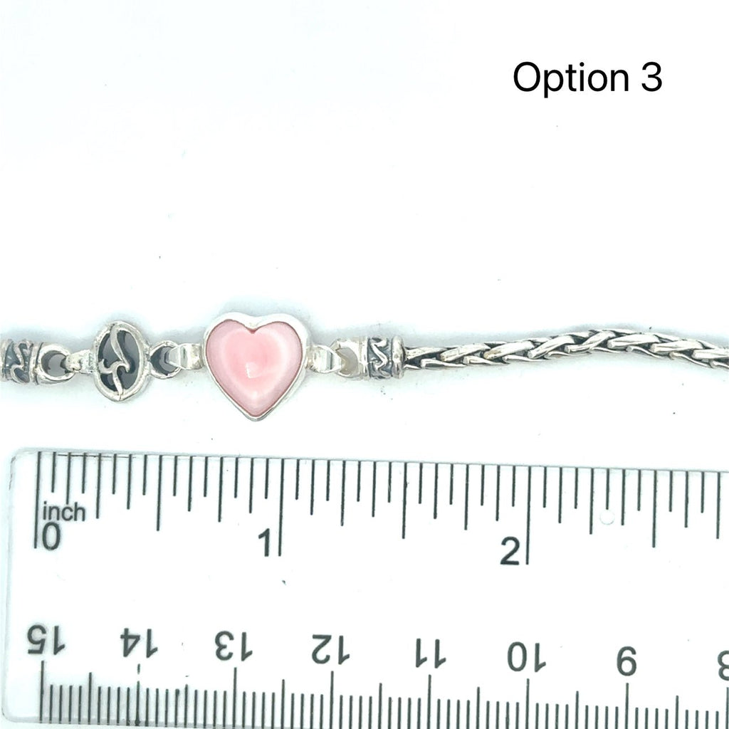 Heart Shaped Queen Conch Dainty Link Bracelet - Ocean Soul