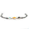 Horse Conch and Swarovski Crystal on the Deluxe Tigertail Adjustable Bracelet - Ocean Soul