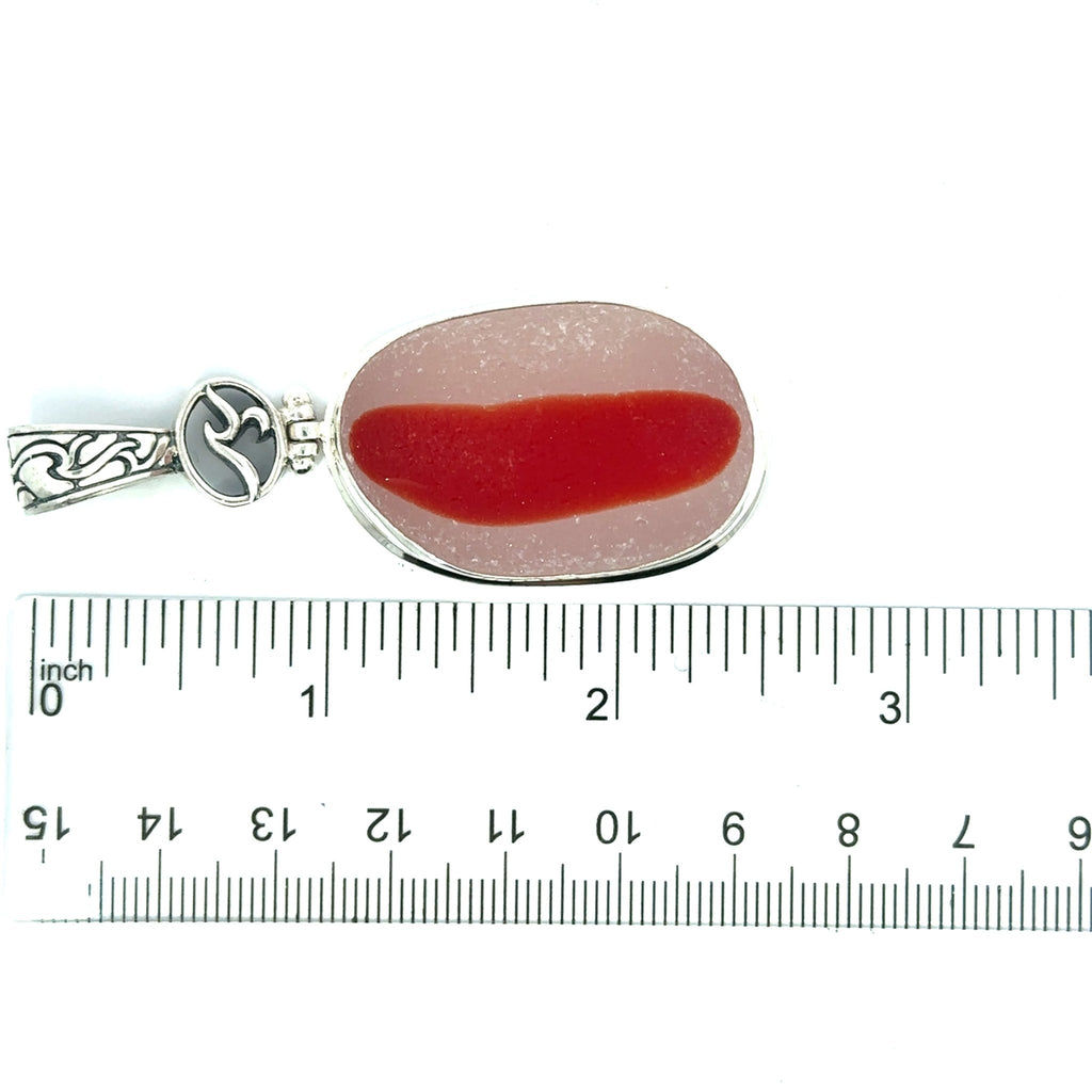 Large Insulator Seaglass Pendant - Ocean Soul