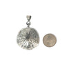 Large Silver Sand Dollar Pendant - Ocean Soul