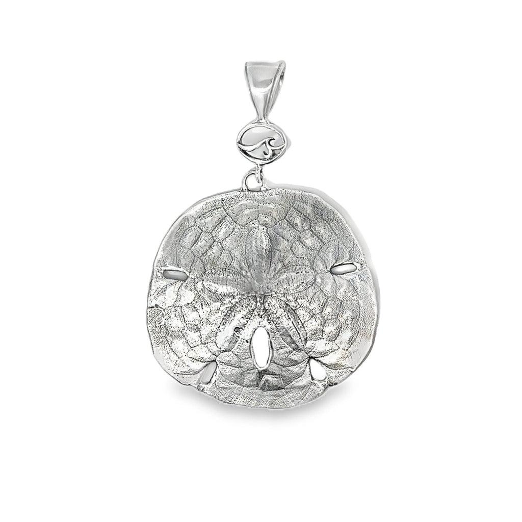 Large Silver Sand Dollar Pendant - Ocean Soul