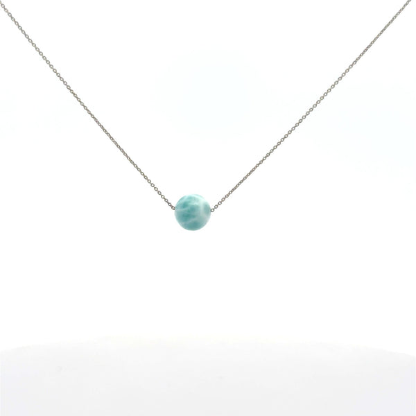 Larimar Bead Necklace - Ocean Soul