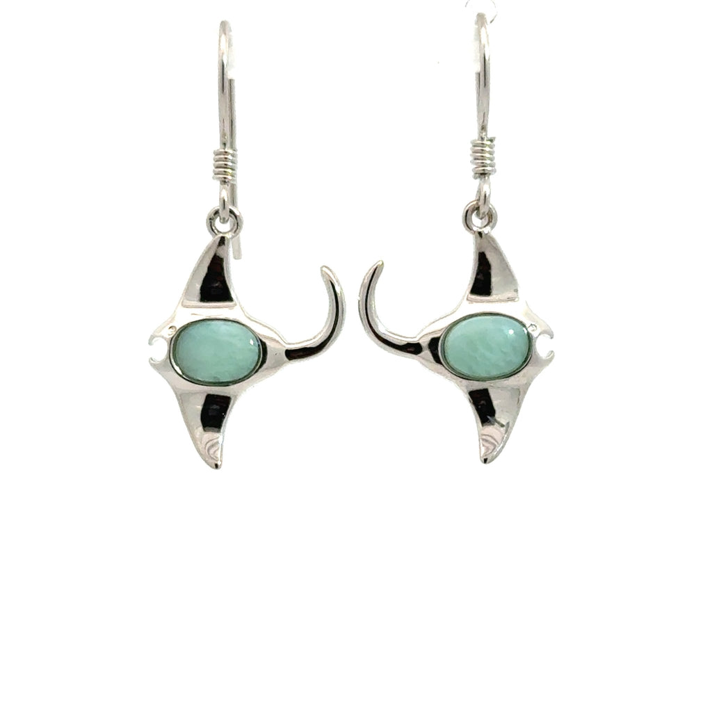 Larimar Stingray Earrings - Ocean Soul