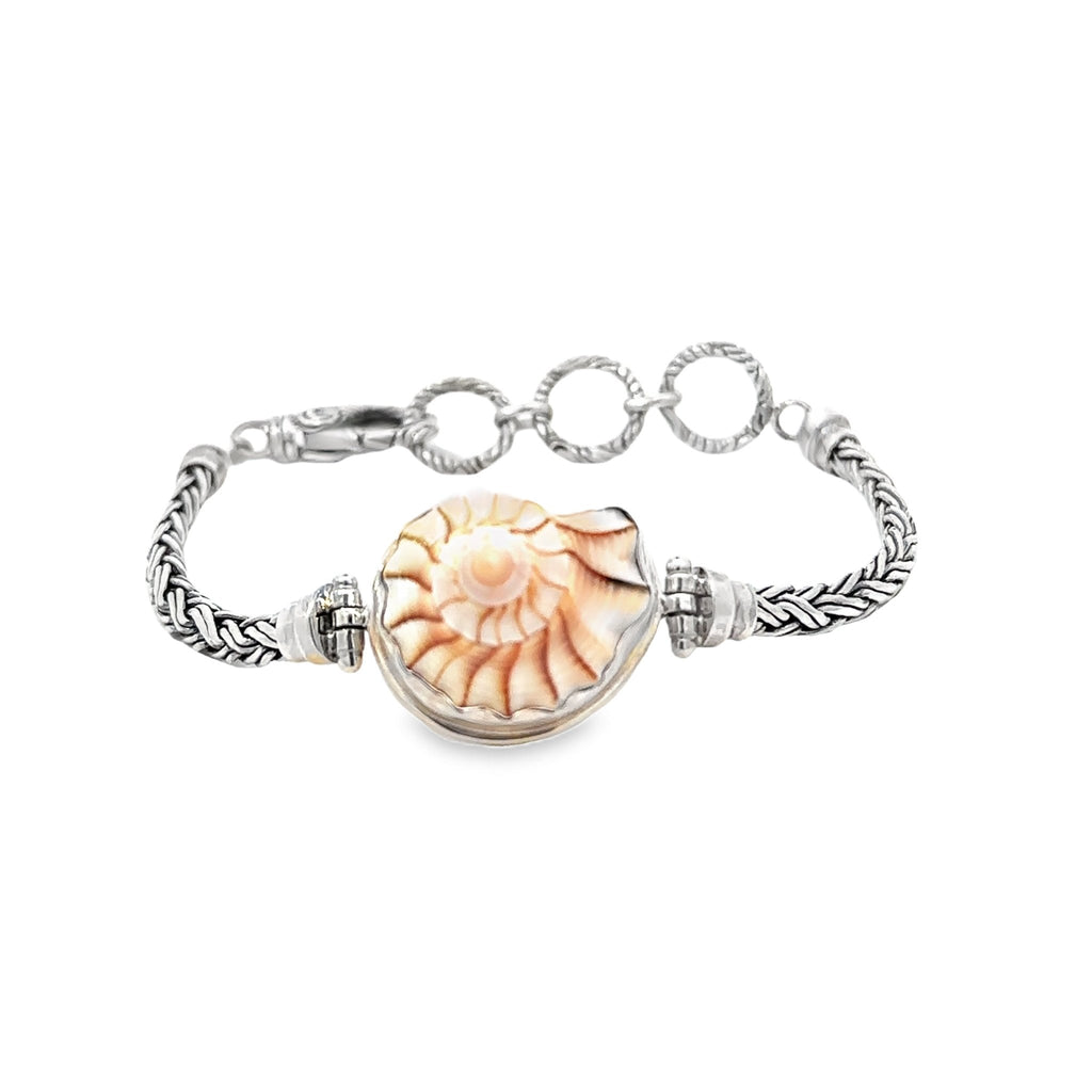 Lightning Whelk Thin Romano Bracelet - Ocean Soul