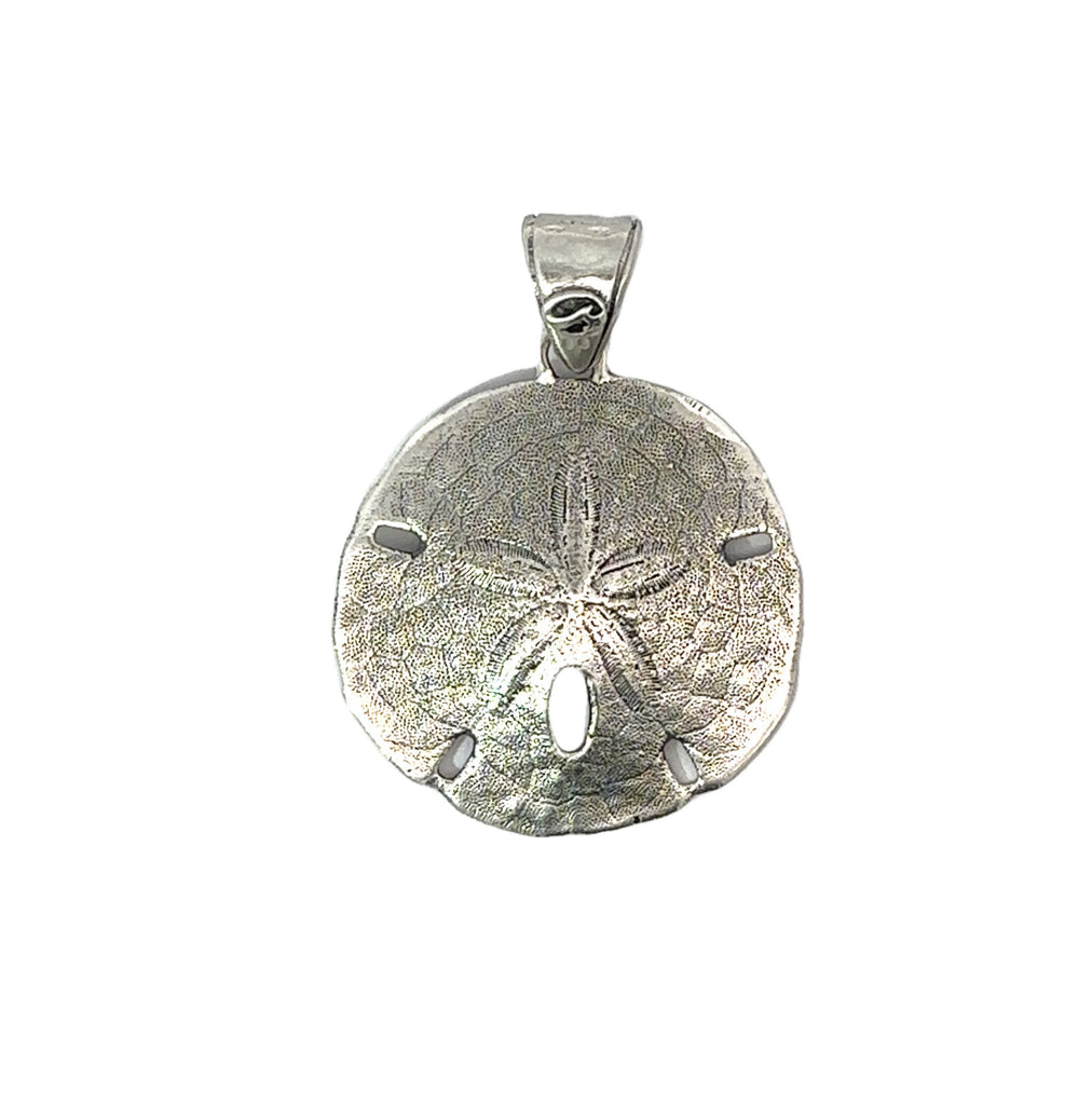 Medium Silver Sand Dollar Pendant - Ocean Soul