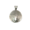 Medium Silver Sand Dollar Pendant - Ocean Soul