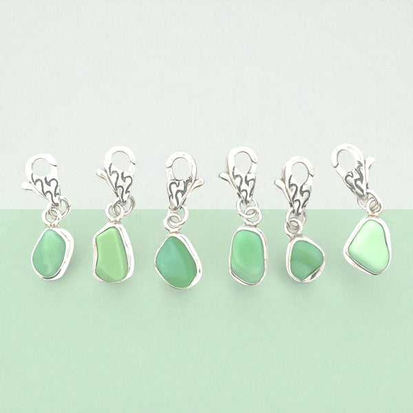 Milk Glass Charms - Ocean Soul