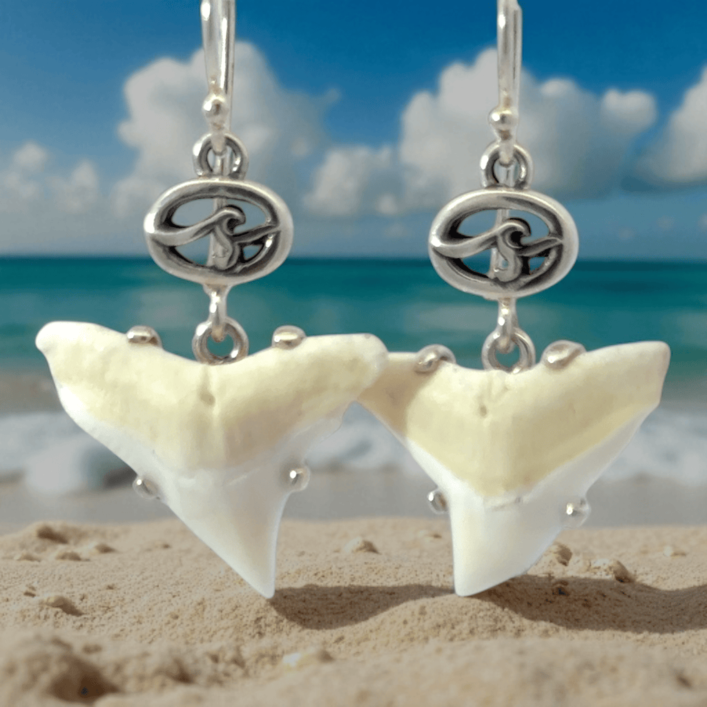 Modern Bull Shark Prong Set Earrings - Ocean Soul